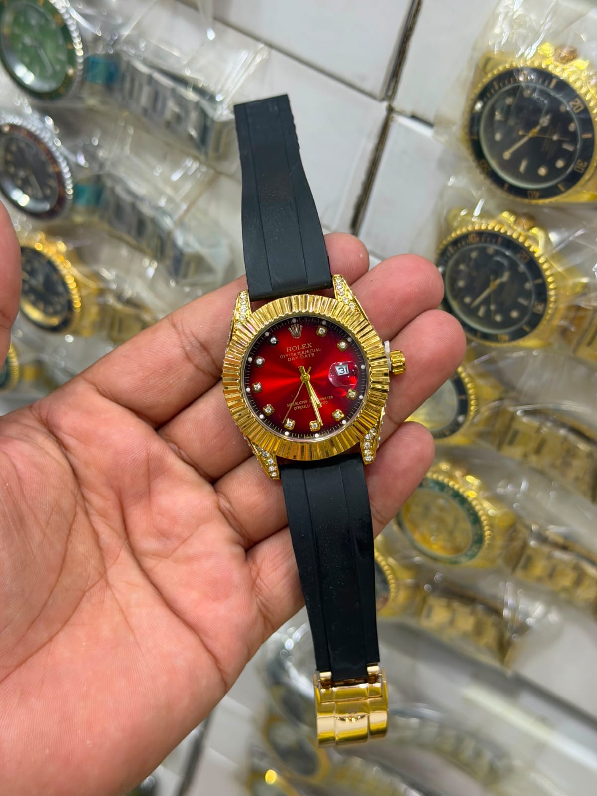 Rolex Day-Date Ruby Red Gold | Diamond Automatic Watch | Watch Times