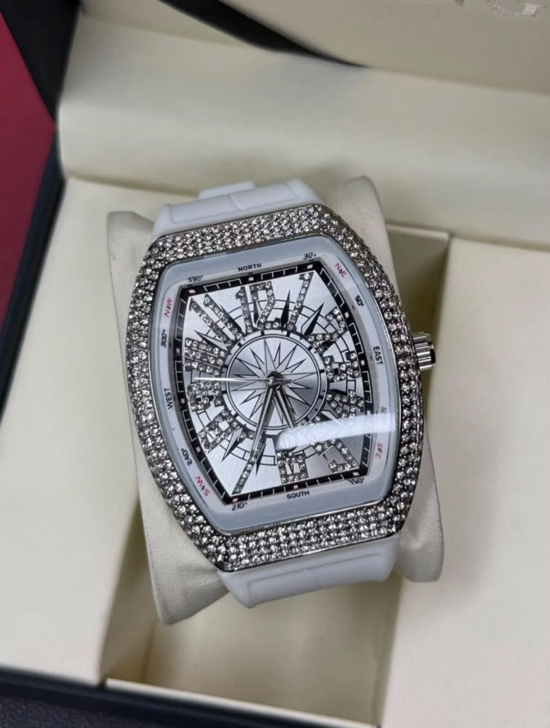 Franck Muller Vanguard V45 Iced-Out White | Diamond Watch | Watch Times